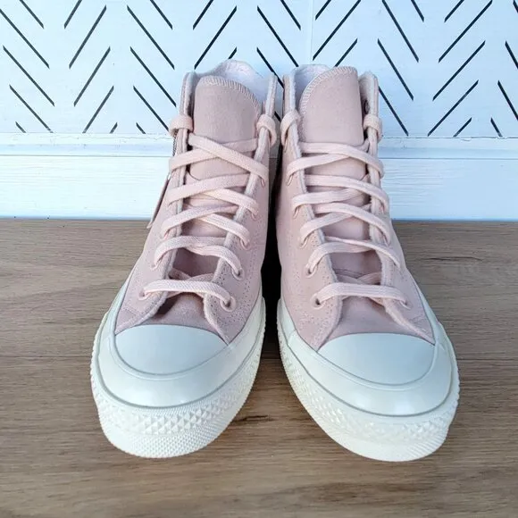 ⭐Chuck 70 High Top Suede Pebble Pink Peach Sneakers Size 8 Womens Shoes A07901C