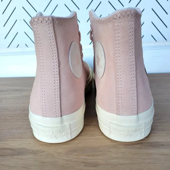 ⭐Chuck 70 High Top Suede Pebble Pink Peach Sneakers Size 8 Womens Shoes A07901C