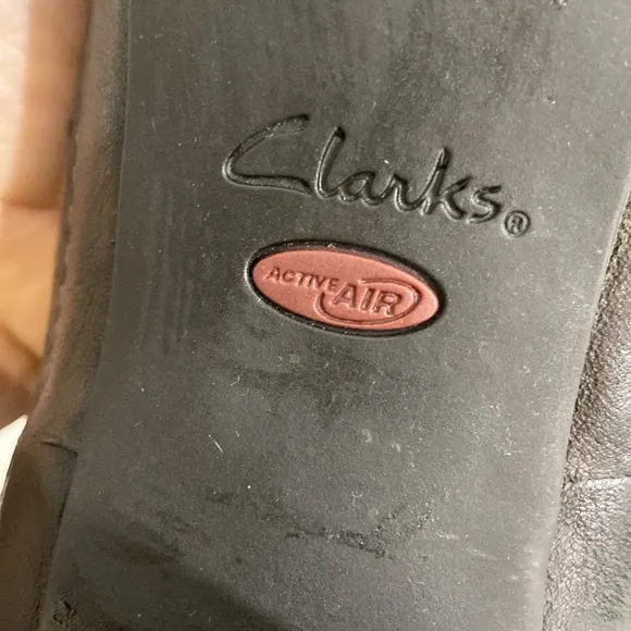Clarks Artisan Active Air Leather Tall Knee High Harness Heel Boots | Size 6M