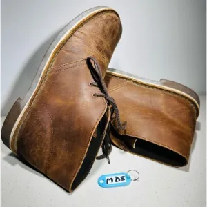 Clarks Mens Size 8,5 M Shoes Brown Leather Lace Up Comfort Chukka Boots