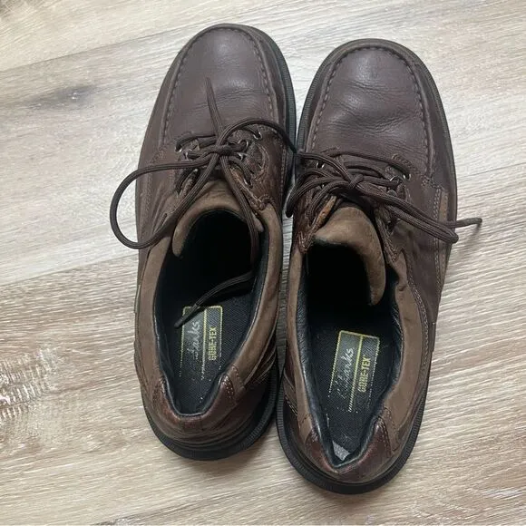 Clarks Mens Waterproof Brown Leather Gore-Tex Walking Shoes Size 9M 78921