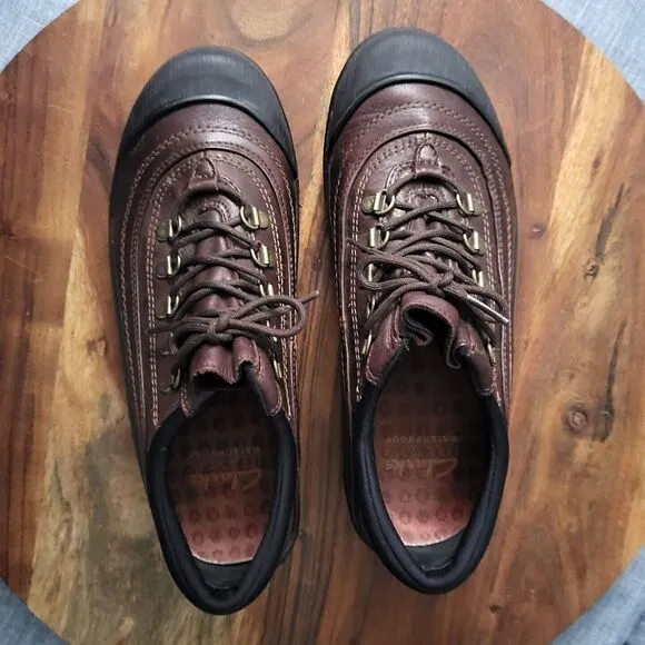 Clarks Muckers Leather Waterproof Hiking Shoes Thinsulate Brown Men's 9