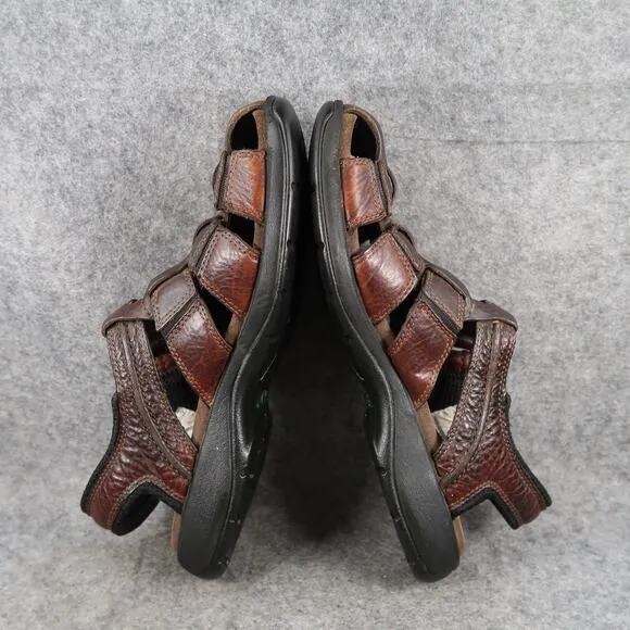 Clarks Shoes Mens 9 Fisherman Sandal Closed Toe Leather Adjustable Strap Comfort