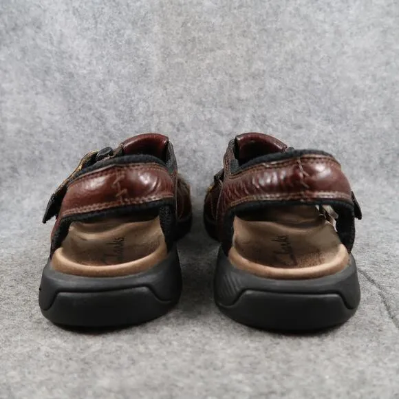 Clarks Shoes Mens 9 Fisherman Sandal Closed Toe Leather Adjustable Strap Comfort