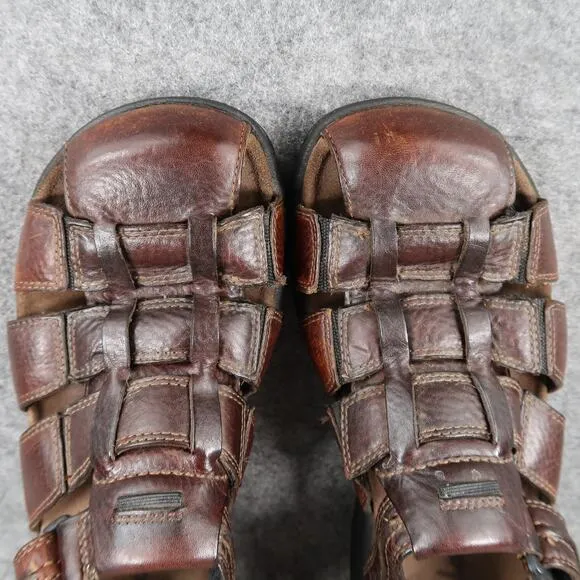 Clarks Shoes Mens 9 Fisherman Sandal Closed Toe Leather Adjustable Strap Comfort