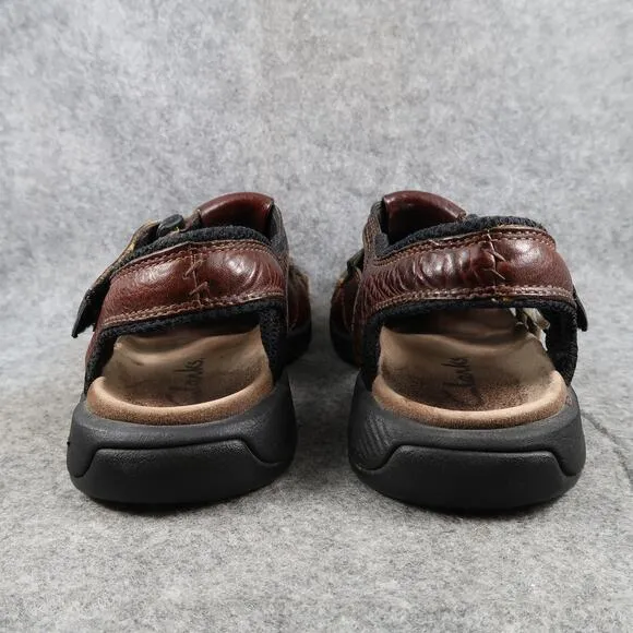 Clarks Shoes Mens 9 Fisherman Sandal Closed Toe Leather Adjustable Strap Comfort