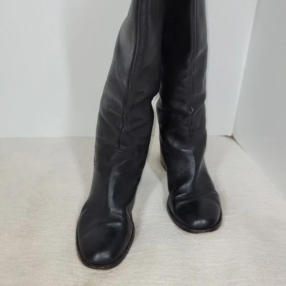 Coach Boots Womens Size 8B Black Equestrian Horse Tall Shoes Designer Audrie