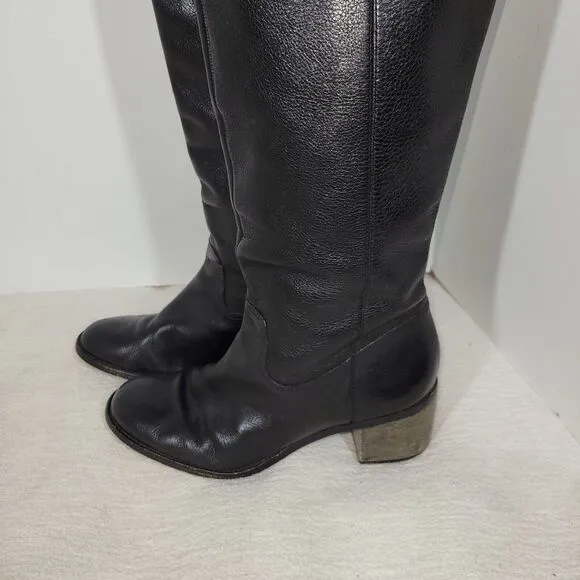Coach Boots Womens Size 8B Black Equestrian Horse Tall Shoes Designer Audrie