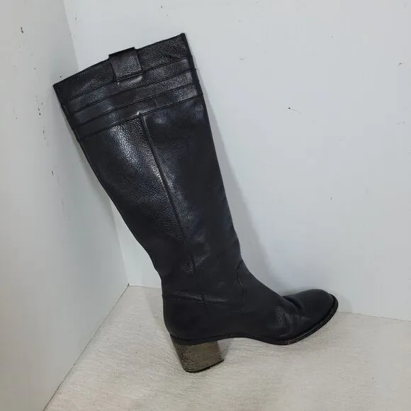 Coach Boots Womens Size 8B Black Equestrian Horse Tall Shoes Designer Audrie