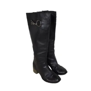 Coach Boots Womens Size 8B Black Equestrian Horse Tall Shoes Designer Audrie