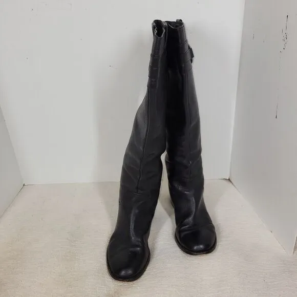 Coach Boots Womens Size 8B Black Equestrian Horse Tall Shoes Designer Audrie
