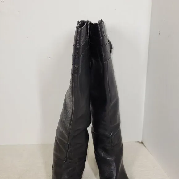 Coach Boots Womens Size 8B Black Equestrian Horse Tall Shoes Designer Audrie