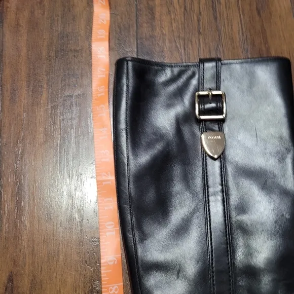Coach Easton Black Leather Tall Boots size 9