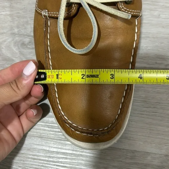 Coach men’s leather boat shoes