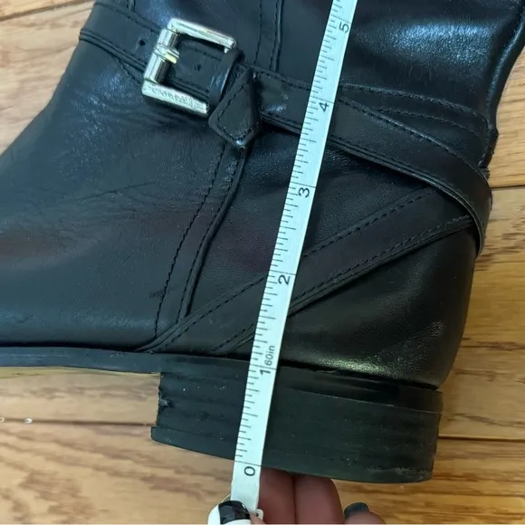 Coach Micha Leather Tall Boots Black Size 8.5