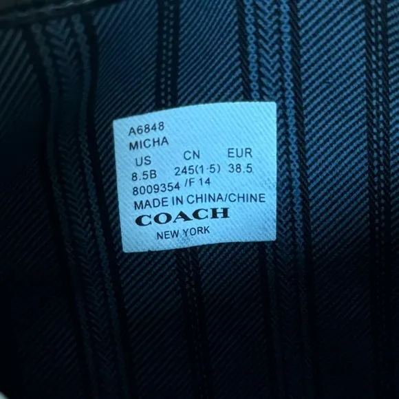 Coach Micha Leather Tall Boots Black Size 8.5