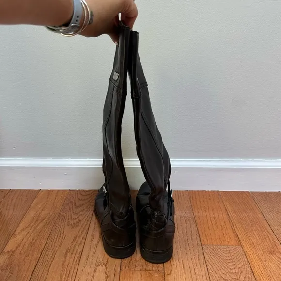 Coach Micha Leather Tall Boots Black Size 8.5