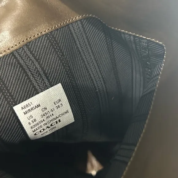 Coach Mirriam tall Leather Riding style Boots full back zip up