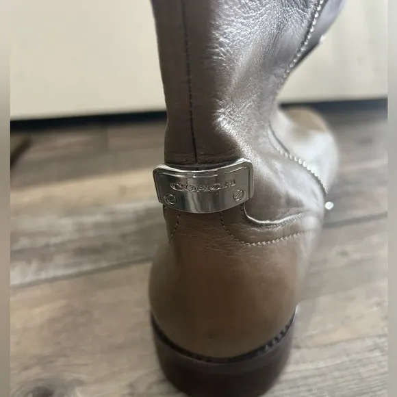 Coach Mirriam tall Leather Riding style Boots full back zip up
