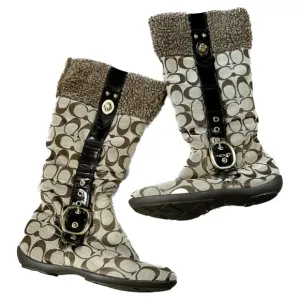 Coach Monogram Short Crinkle Boots