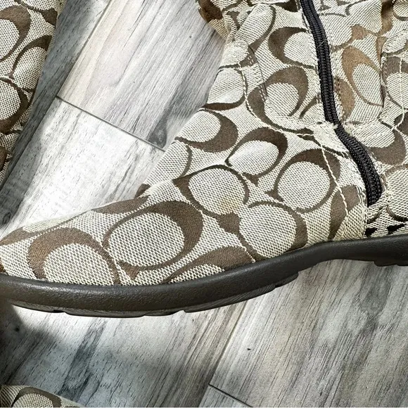 Coach Monogram Short Crinkle Boots