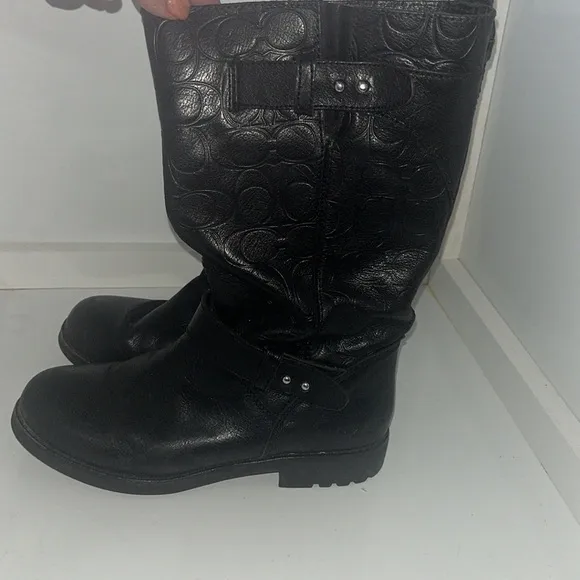 Coach tall black Virginia boots size 7