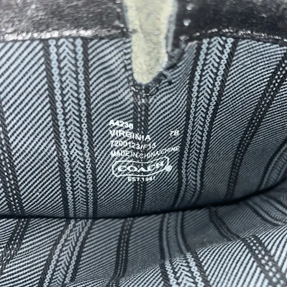 Coach tall black Virginia boots size 7