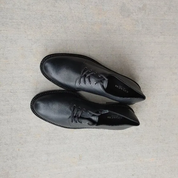 COACH women's oxford leather shoes size: 9 (B)