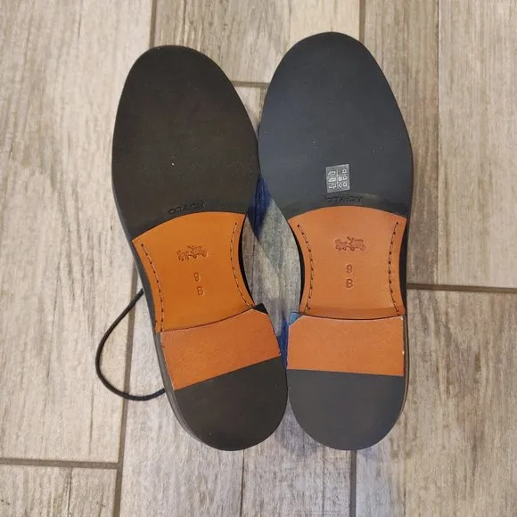 COACH women's oxford leather shoes size: 9 (B)
