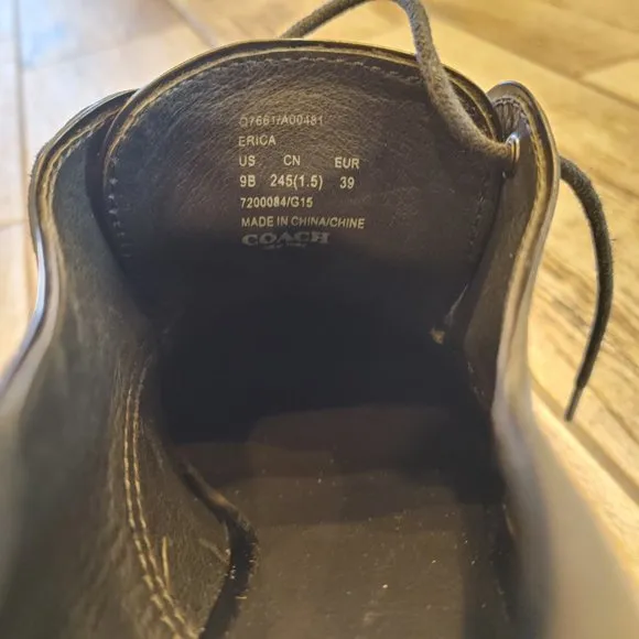COACH women's oxford leather shoes size: 9 (B)