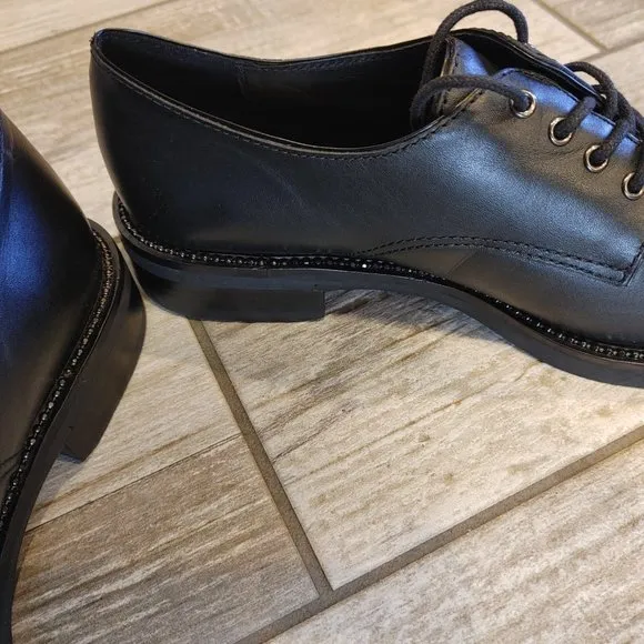 COACH women's oxford leather shoes size: 9 (B)