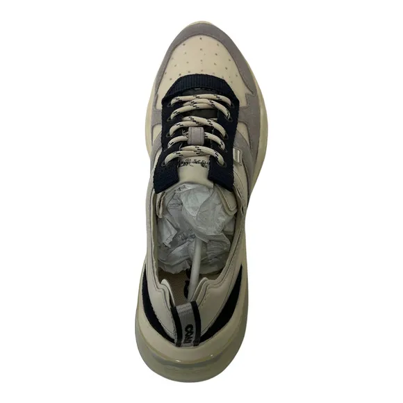 Coach Women's Sneaker Cream Crystal Runner Chalk Shoes Lace-Up Size 8.5 NIB