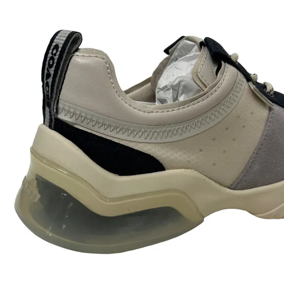 Coach Women's Sneaker Cream Crystal Runner Chalk Shoes Lace-Up Size 8.5 NIB