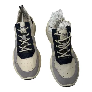 Coach Women's Sneaker Cream Crystal Runner Chalk Shoes Lace-Up Size 8.5 NIB
