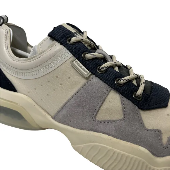 Coach Women's Sneaker Cream Crystal Runner Chalk Shoes Lace-Up Size 8.5 NIB