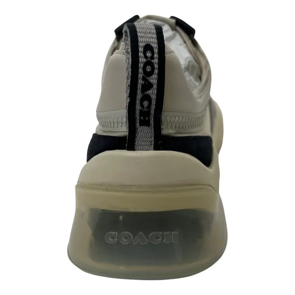 Coach Women's Sneaker Cream Crystal Runner Chalk Shoes Lace-Up Size 8.5 NIB