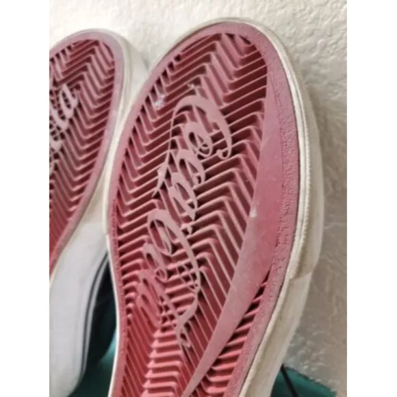 Coca Cola Canvas Leather Sneakers Men 40 EU Red Black White Shoes