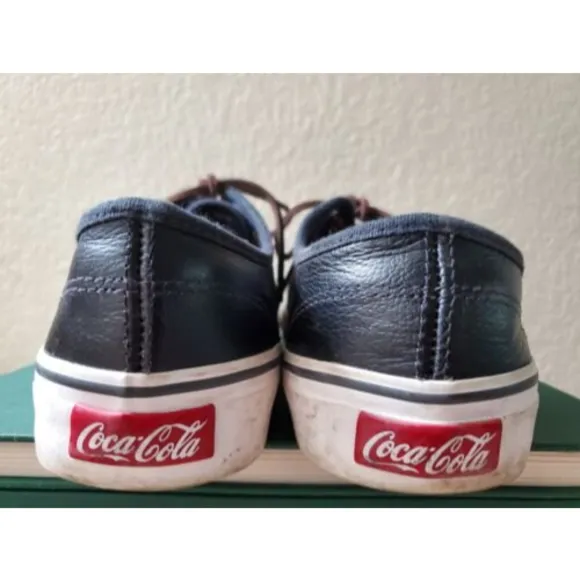 Coca Cola Canvas Leather Sneakers Men 40 EU Red Black White Shoes