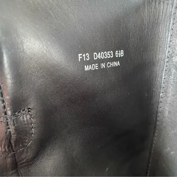 Cole Haan Black Leather Wesley Tall Zip Up Boots 6.5