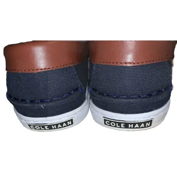 Cole Haan, Blue Brown Boat Men’s Shoes Slip On Size 9 EUC
