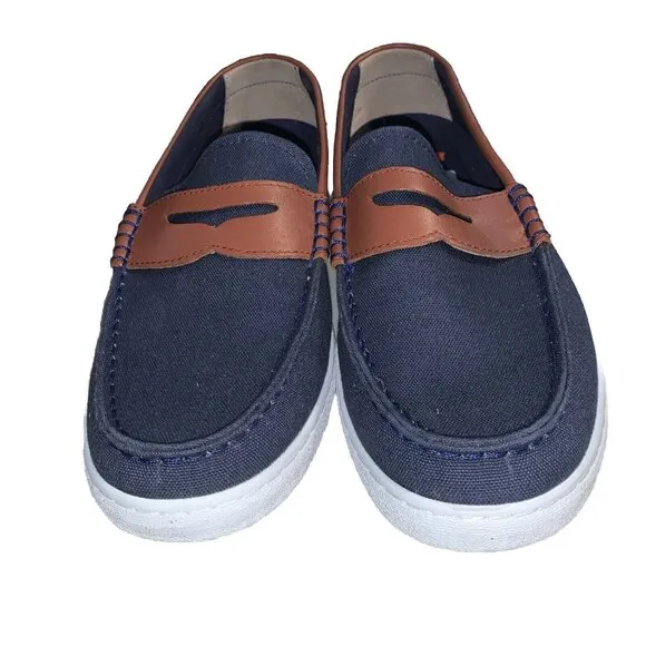 Cole Haan, Blue Brown Boat Men’s Shoes Slip On Size 9 EUC