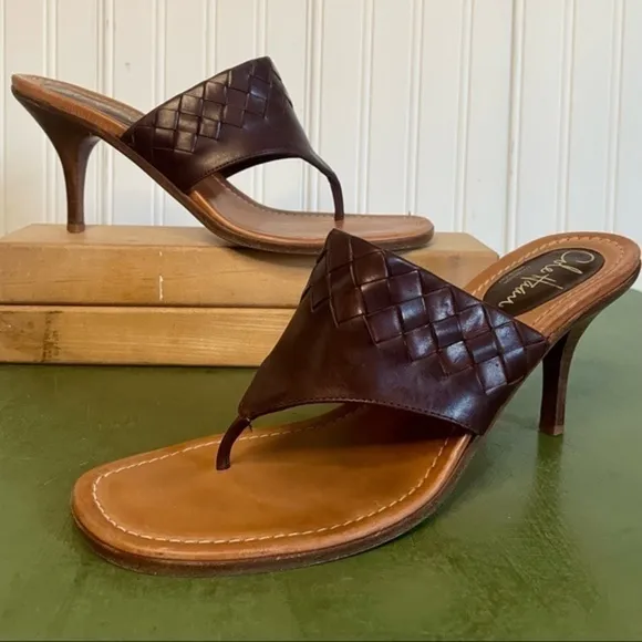 Cole Haan Braided Leather Sandals with Heels *Italy*