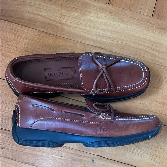 Cole Haan Country Mens Size 9 M Brown Leather Made in Mexico Slip On Shoes