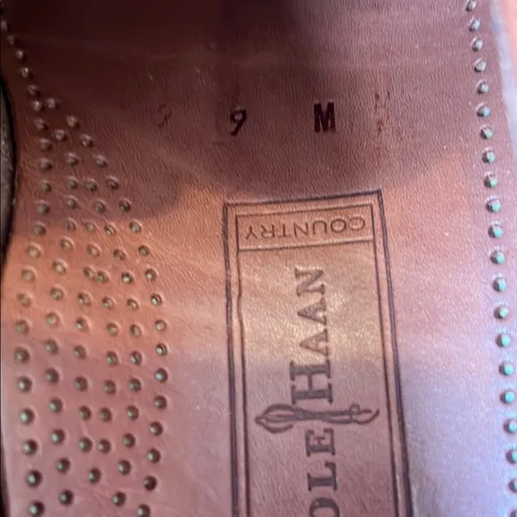 Cole Haan Country Mens Size 9 M Brown Leather Made in Mexico Slip On Shoes