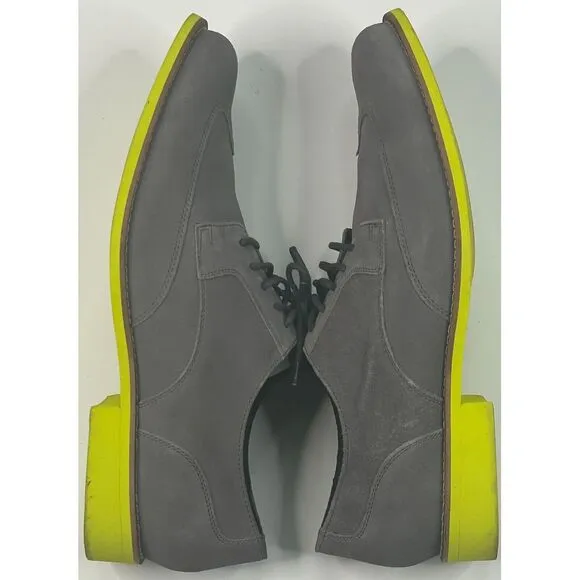 Cole‎ Haan Drake Eva Wing OX II Men's Charcoal Gray Suede Dress Shoes Size 13 M