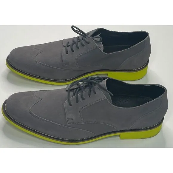 Cole‎ Haan Drake Eva Wing OX II Men's Charcoal Gray Suede Dress Shoes Size 13 M