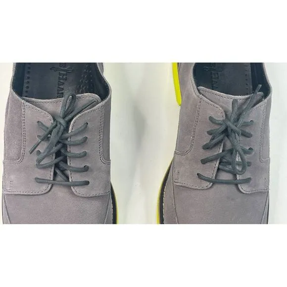 Cole‎ Haan Drake Eva Wing OX II Men's Charcoal Gray Suede Dress Shoes Size 13 M
