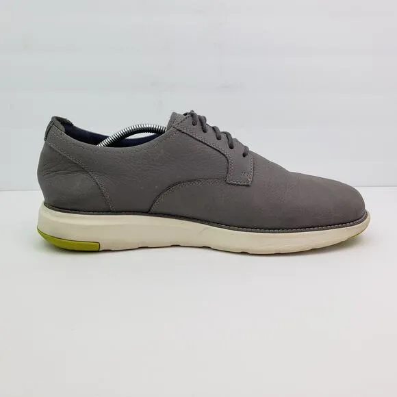 Cole Haan Grand Camden Mens Size 12 Gray Leather Oxford Sneaker Shoes C33830