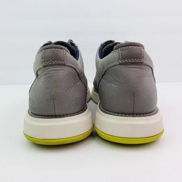 Cole Haan Grand Camden Mens Size 12 Gray Leather Oxford Sneaker Shoes C33830