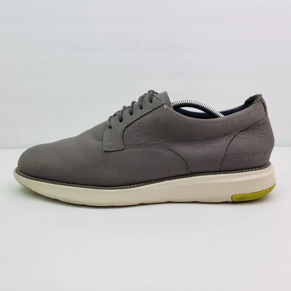 Cole Haan Grand Camden Mens Size 12 Gray Leather Oxford Sneaker Shoes C33830